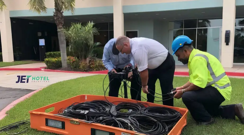 installing business fiber for hotel