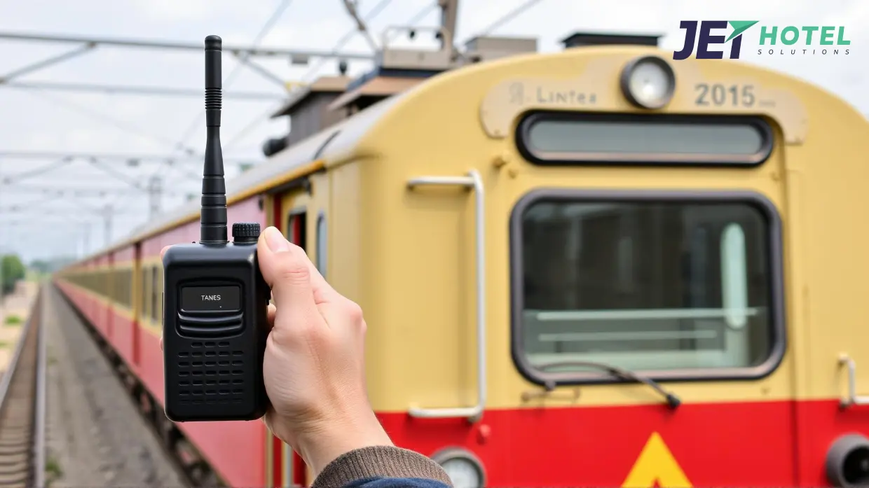 wireless communication between crews of passenger and goods trains